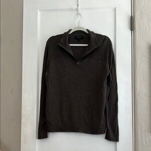 Banana Republic Brownish Gray Quarter Zip Up Sweater Size Medium